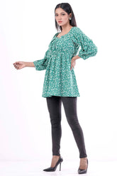 Women's Casual Tops (Green Printed)